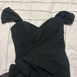 Alfred Angelo Black One Shoulder Sheath Dress